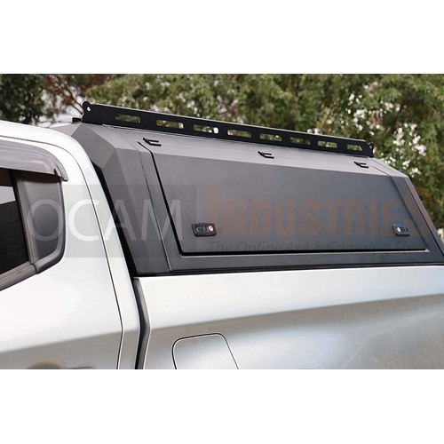 OCAM Aluminium Canopy For Toyota Hilux SR N80 J-Deck, 2015-Current, Dual Cab
