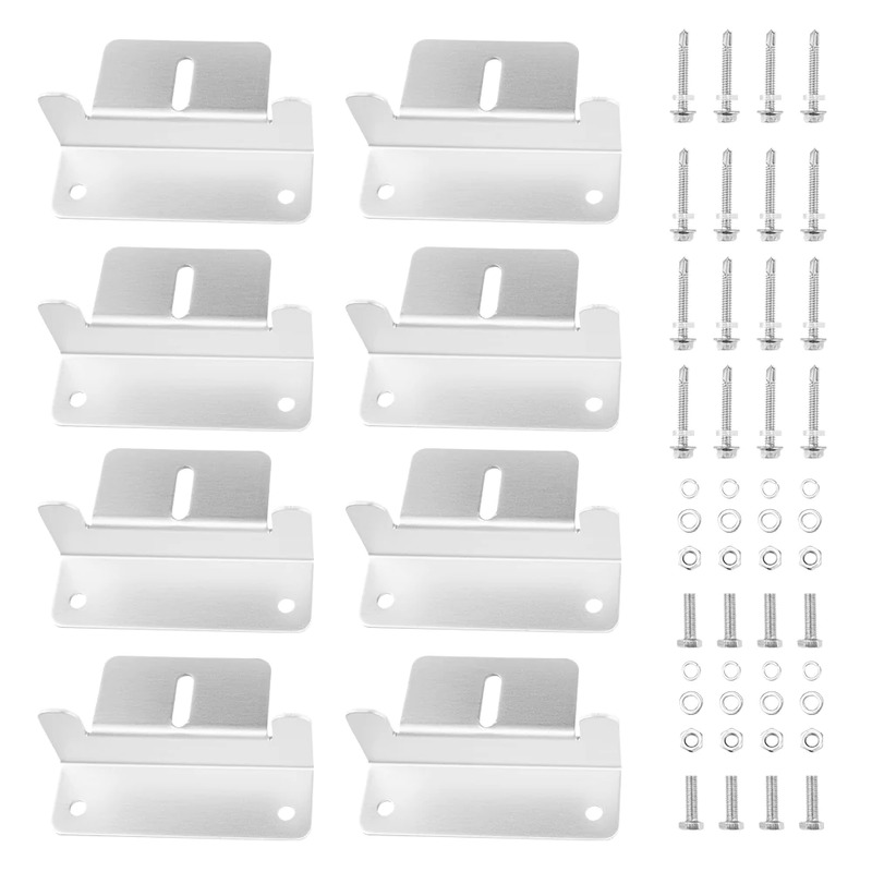 8x Solar Panel Mounting Z Bracket Aluminium for Caravan Roof Wall Mount