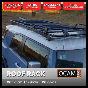 Aluminium Roof Top Tent Rack for Toyota FJ Cruiser 2011-17 Full Length Alloy