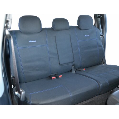 Second Row Wetseat Tailored Neoprene Seat Covers for Isuzu D-MAX 07/2012-07/2014 EX/SX, Black With Black Stitching