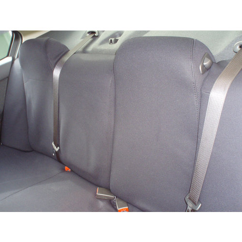 Second Row - Black Neoprene Seat Covers With Black Stitching for Jeep Cherokee KL 06/2014-Current