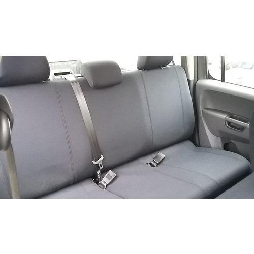 Second Row Wetseat Neoprene Seat Covers for Toyota Landcruiser 79 Series Dual Cab 10/1999-Current, Mid Grey With Black Stitching