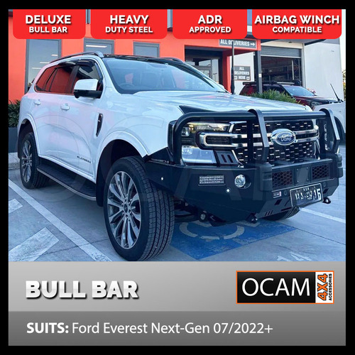 OCAM Deluxe Steel Bull Bar for Ford Everest Next-Gen 07/2022+ Winch Compatible