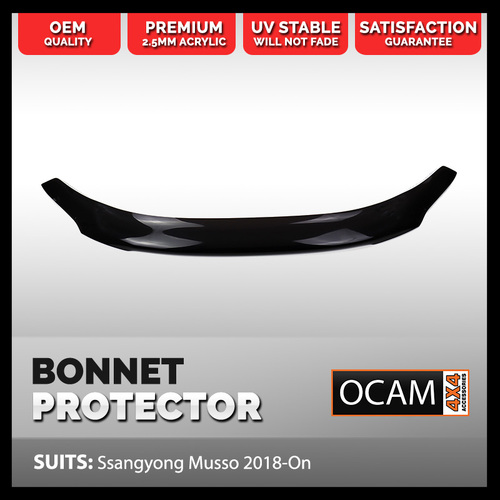 Bonnet Protector for Ssangyong Musso 2018-Current Tinted Guard