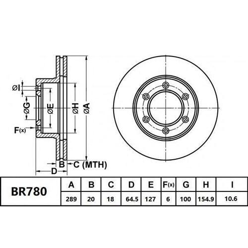 Bendix Ultimate Disc Brake Rotor for Toyota Hilux KZN165 1997-2005