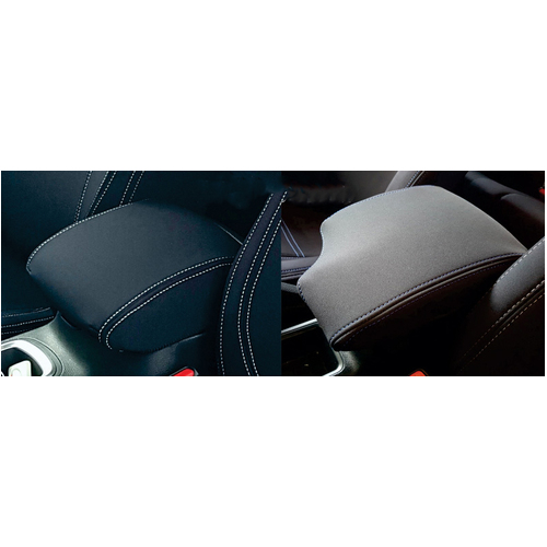 PRE-MADE Wetseat Neoprene Consol Lid Cover for Ford Ranger Raptor, 07/2018-Current, Black with Blue Stitching