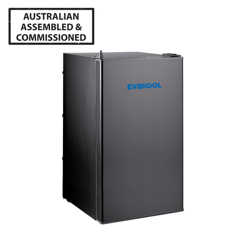 EvaKool Platinum 110L Upright Fridge/ Freezer Black DC110-SB-AU