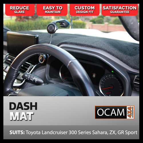 Dash Mat for Toyota Landcruiser 300 Series 2021-Current, Sahara, ZX & GR Sport