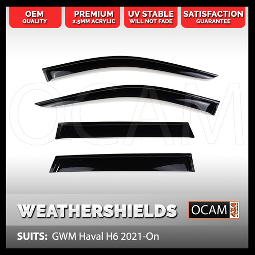 OCAM Weathershields for GWM Haval H6 2021-On Tinted Guard