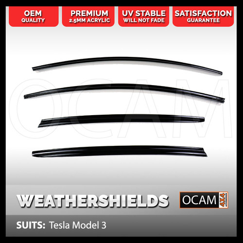 OCAM Weathershields for Tesla Model 3 Window Door Visors Injection Mold