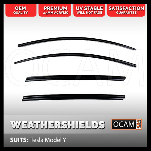 OCAM Weathershields for Tesla Model Y Window Door Visors Injection Mold