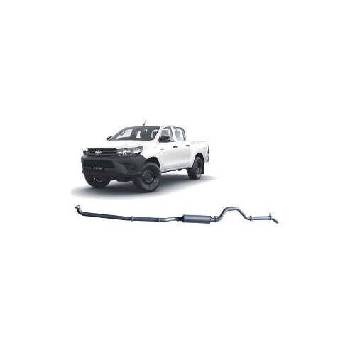 Redback Extreme Duty 3" Twin Exhaust System for Toyota Hilux N80, 01/2015-Current, DPF Back