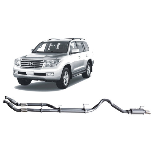 Redback Extreme Duty 3" Twin Exhaust System for Toyota Landcrusier 200 Series, 01/2007-09/2015, Turbo Back