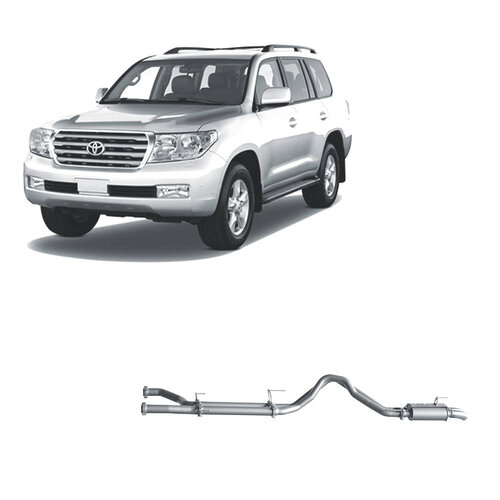 Redback Extreme Duty 3" Twin Exhaust System for Toyota Landcrusier 200 Series, 10/2015-On, DPF Back, Pipe Only