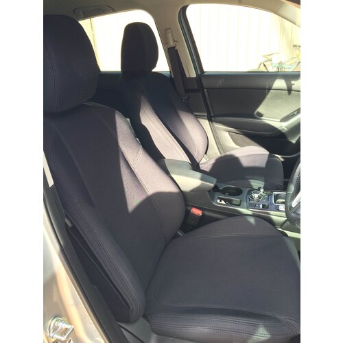 Front Row Wetseat Tailored Neoprene Seat Covers for Mazda BT-50, 11/2011-07/2015, Dual Cab, Black With Black Stitching