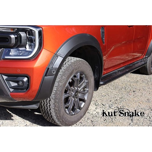 Kut Snake Flares Front Set for Ford Ranger NextGen 06/2022-On, XL, XLS, XLT, Sport, ABS, No-Drilling, Unpainted (#69-2)