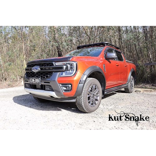 Kut Snake Flares for Ford Ranger NextGen 06/2022-On, Wildtrak, ABS, No-Drilling, Complete Set, Unpainted