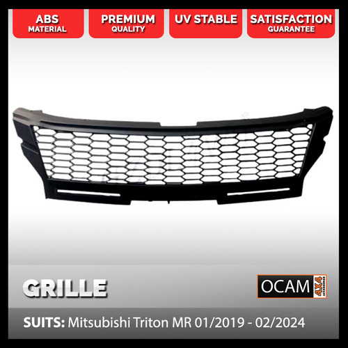Black Grille for Mitsubishi Triton MR 01/2019-02/2024 ABS Material