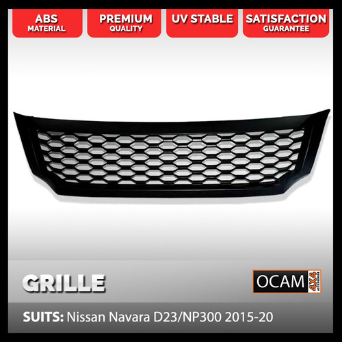 Car Front Grille for Nissan Navara D23/NP300 07/2015-02/2021 ABS Material