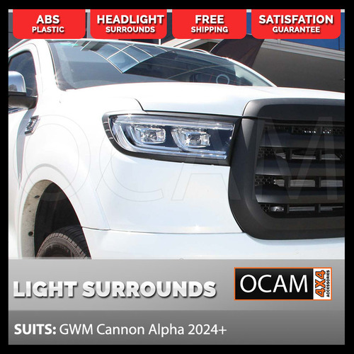 Head Light Lamp Surrounds for GWM Cannon Alpha 2024-Current