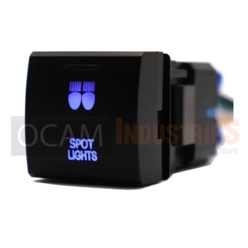 Driving Light Switch Suitable for Toyota Landcruiser LC300, Prado 150, Square, Blue Light