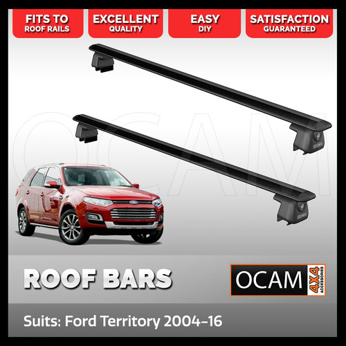 Aluminium Cross Bar Roof Racks for Ford Territory, 2004-16, Black, 1210mm