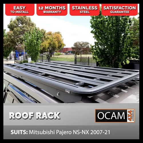 OCAM CMM Aluminium Platform Flat Roof Rack for Mitsubishi Pajero NS-NX 2007-21, 220x125