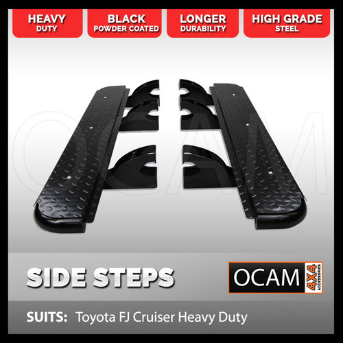 OCAM Steel Side Steps For Toyota FJ Cruiser 2011-17 Heavy Duty 