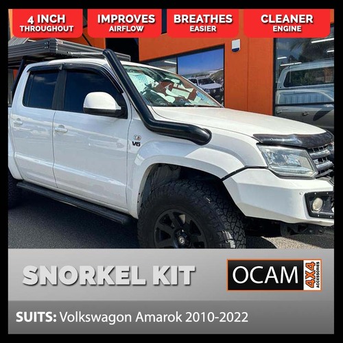 4" Stainless Steel Snorkel Powdercoat Black To Suit Volkswagon Amarok 2010-2022