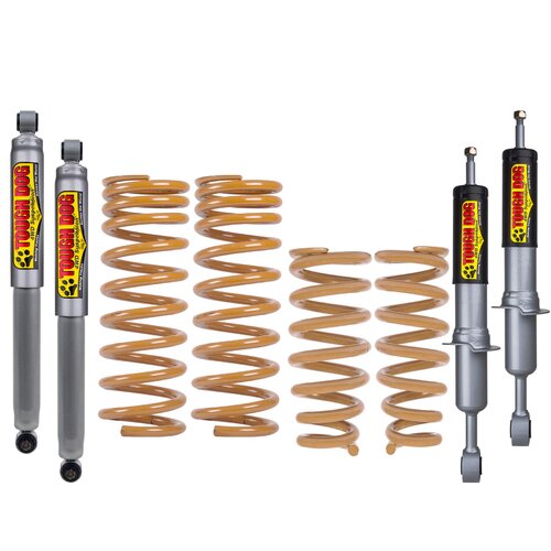 Tough Dog Lift Kit for Isuzu MU-X 08/2014 - Current, Bullbar & Winch, Shocks: 35mm Nitro Gas, Unassembled, Rear: Medium 300Kgs+ Constant