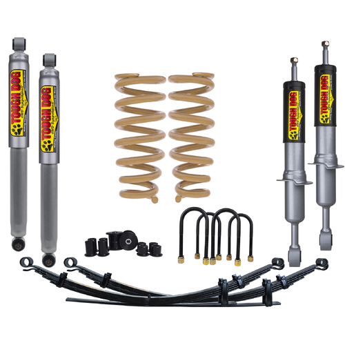 Tough Dog Lift Kit for Mazda BT-50 09/2020+, Front: No Bullbar / Alloy Bullbar, Shocks: 41mm Foam Cell, Unassembled, Rear: Heavy 500Kgs+