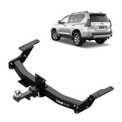 TAG+ Heavy Duty Towbar to suit Toyota Prado 150 Series 2009-On, With SPARE TYRE under