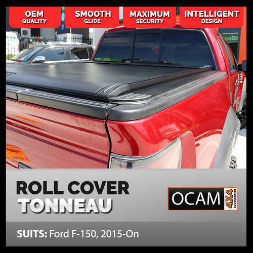 Retractable Tonneau Roll Cover For Ford F-150, 6.5' 2015-Current, Electric Roller Shutter, F150