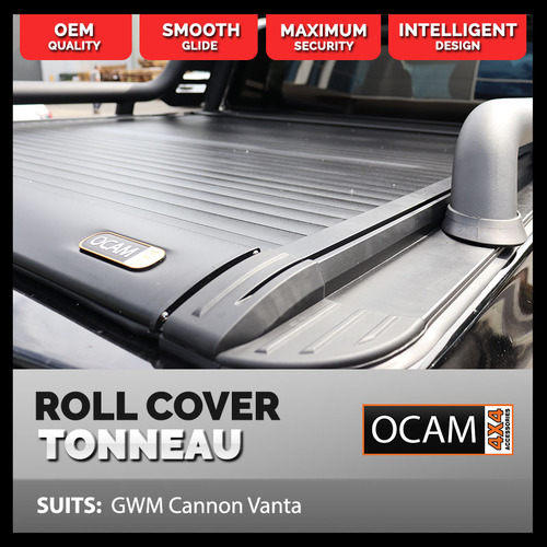 Retractable Tonneau Roll Cover For GWM Cannon Aplha 2024+ Manual Roller Shutter