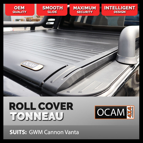 Retractable Tonneau Roll Cover For GWM Cannon XSR 2022+ Manual Roller Shutter