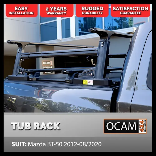 Aluminium Tub Rack, Suits Large Utes, F150, Silverado, Sierra, RAM, for Tonneau Covers