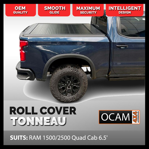 Retractable GEN2 Electric Tonneau Cover For RAM DS 1500/2500 Quad Cab, 6.5' Roller Shutter