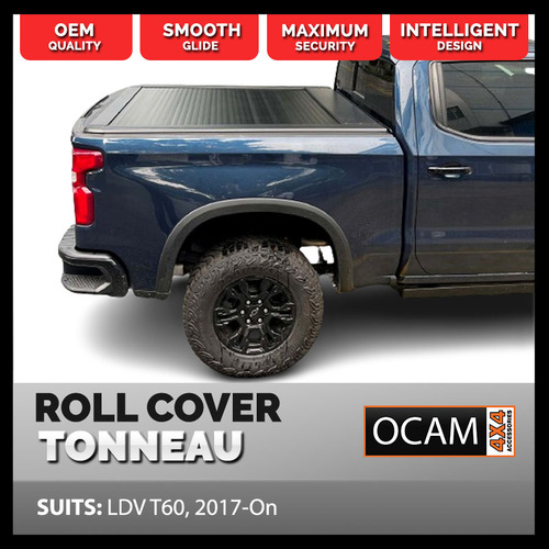 Retractable GEN2 Tonneau Manual Roll Cover For LDV-T60, 2017-Current, Dual Cab, Roller Shutter