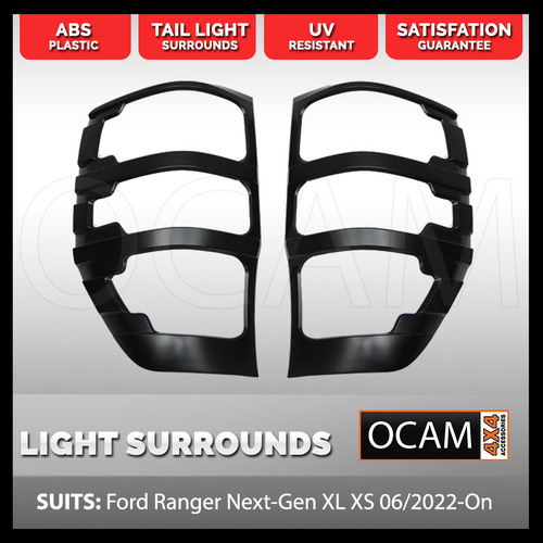 Tail Light Lamp Surrounds for Ford Ranger Next-Gen XL XS 06/2022-Current