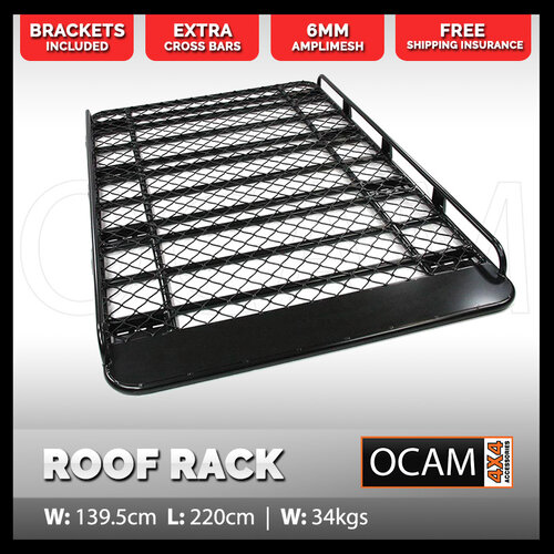 Aluminium Full Length Tradesman Roof Rack, 2200mm (L) x 1395 (W)