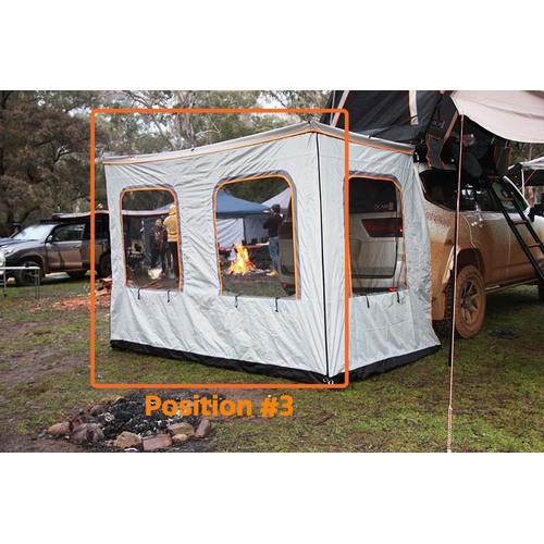 OCAM Wingman Premium Driver Side Awning Wall, Position #3