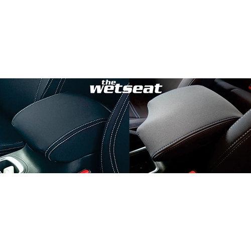 Wetseat Neoprene Tailored Console Cover for Volkswagen Amarok 2010-Current, Black With Charcoal Stitching
